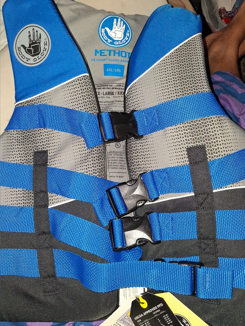 USCG-Approved Adult Life Jacket - Blue & Gray